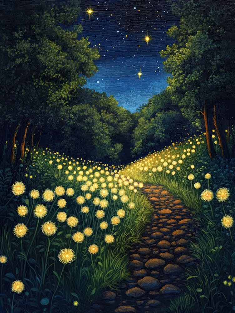 Dandelions At Night 14