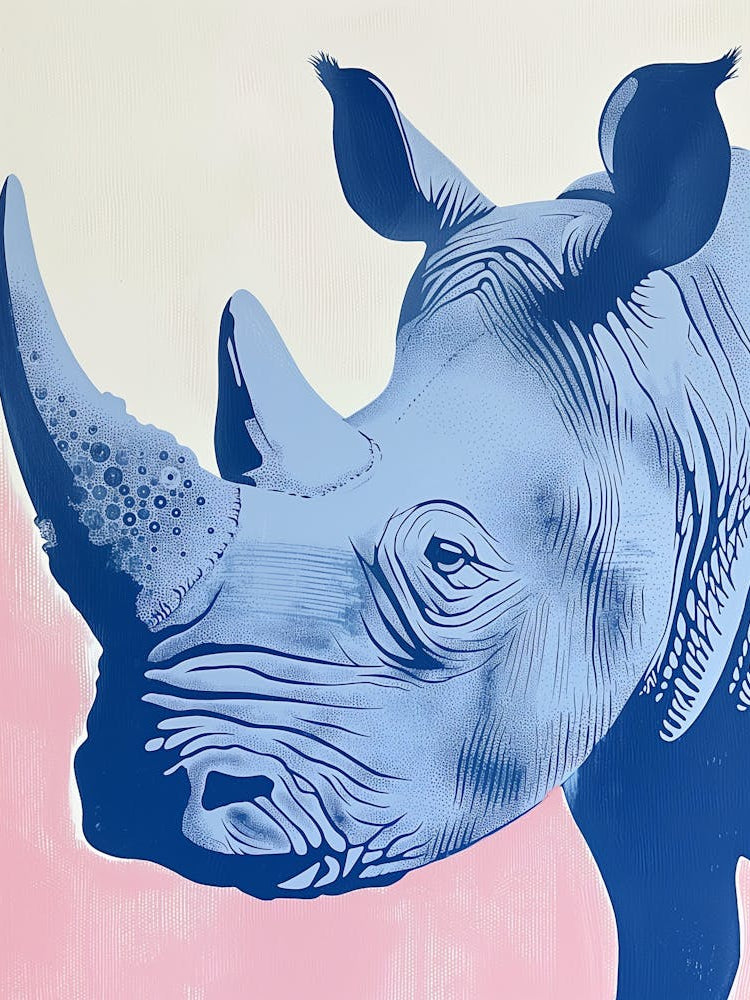Blue Rhino Close-Up