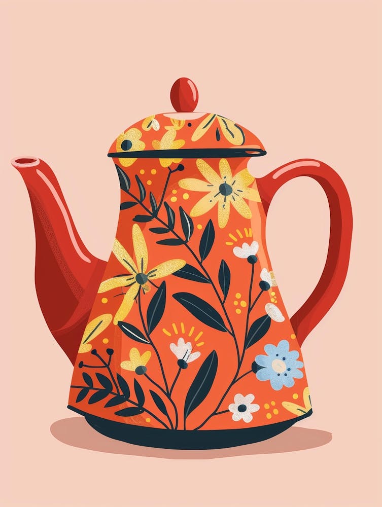 Teapot With Flowers 8