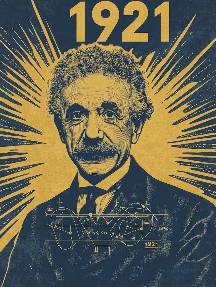 Aihrgdesign A Vintage Poster Celebrating Albert Einsteins Nob A0c04391 3511 4893 B1e3 1c43434b9eba 0