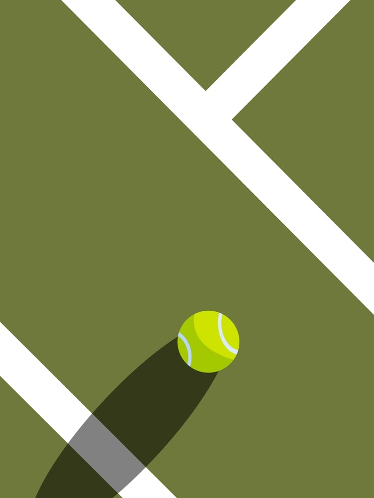 Tennis Ball On Court 1