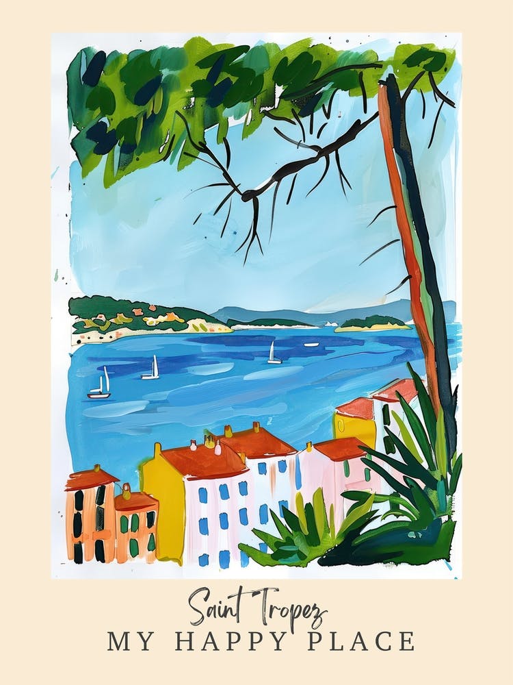 My Happy Place Saint Tropez 3 Travel Poster