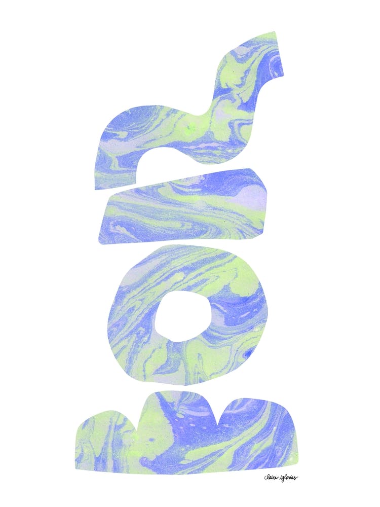 Marbling Green Shapes