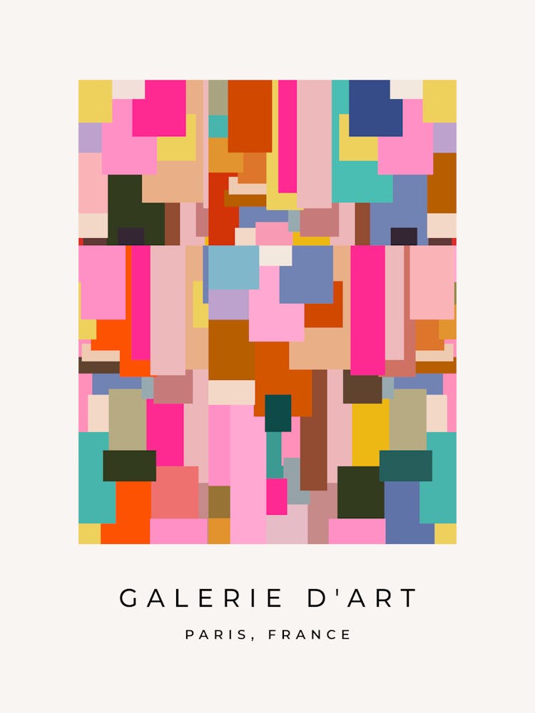 Mid Century Geometric Color Block | 02