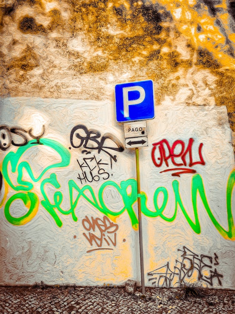 Parking Sign & Graffiti