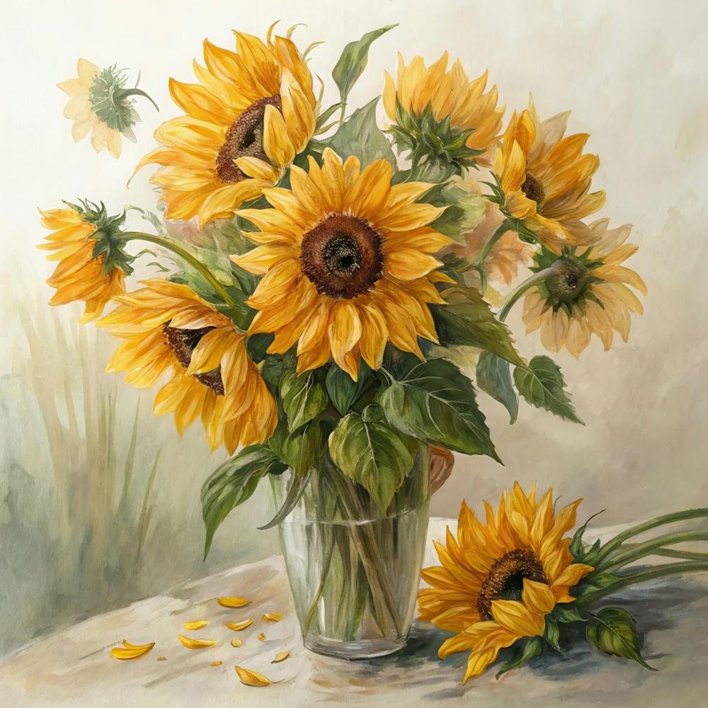 Sunflowers In A Vase 3