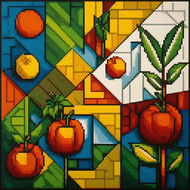Pixel Cubism Art