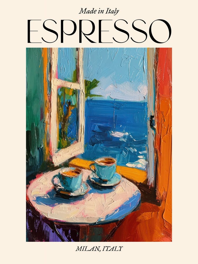 Milan Espresso Made In Italy 1 Poster