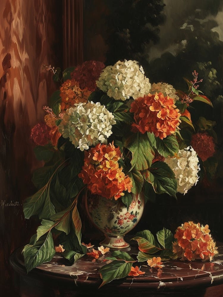 Baroque Floral Still Life Hydrangea 4