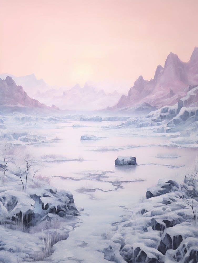 Dreamy Winter Painting Vatnajkull National Park Iceland 4