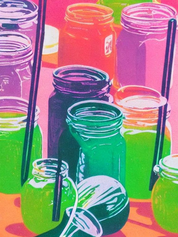 Honeydew 1 Risograph Retro Poster Fruit