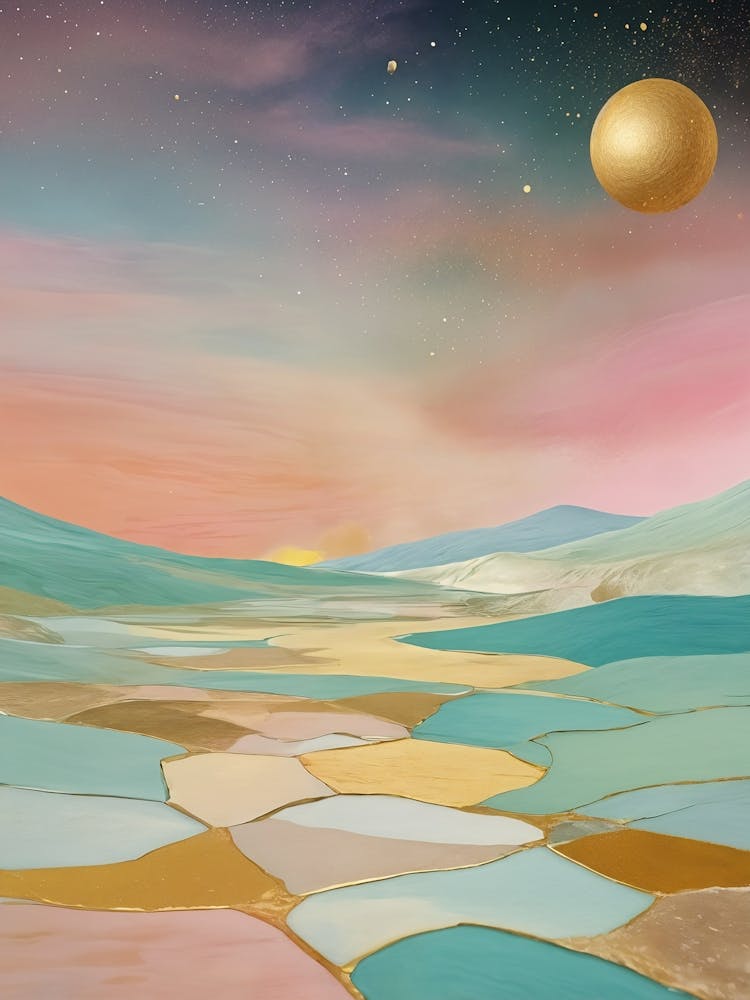 Pastel Planet Landscape no2