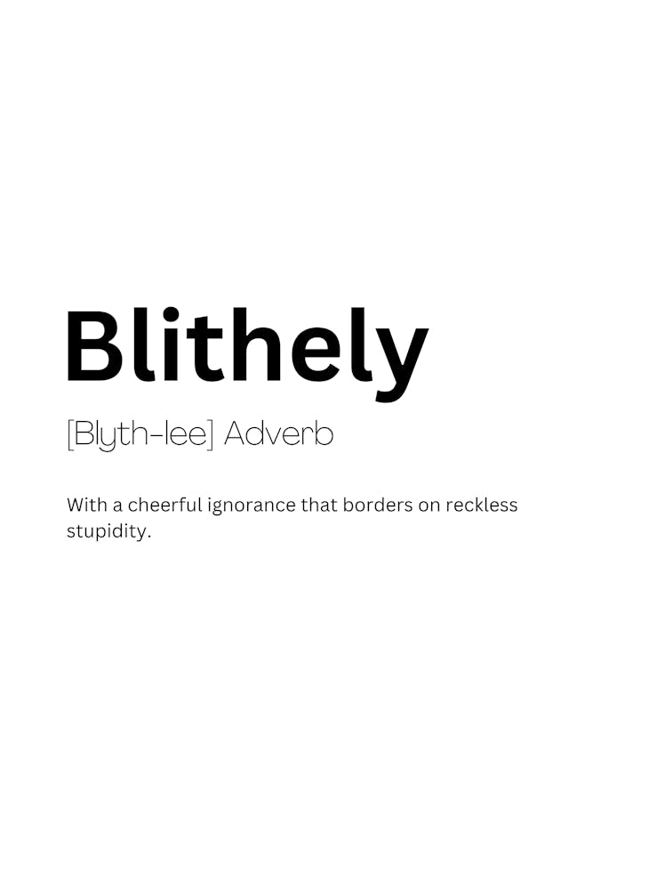 Blithely Definition Meaning