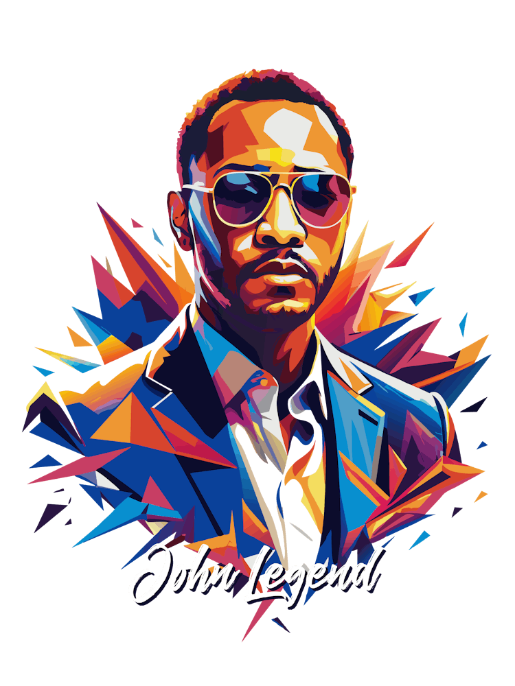 John Legend 03 Portrait Music Icon Style WPAP Pop Art