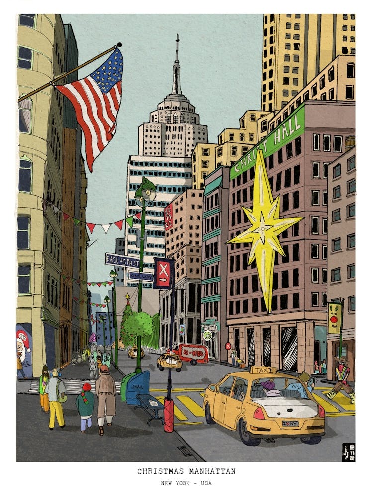 Paysage Urbain de New York à Noël