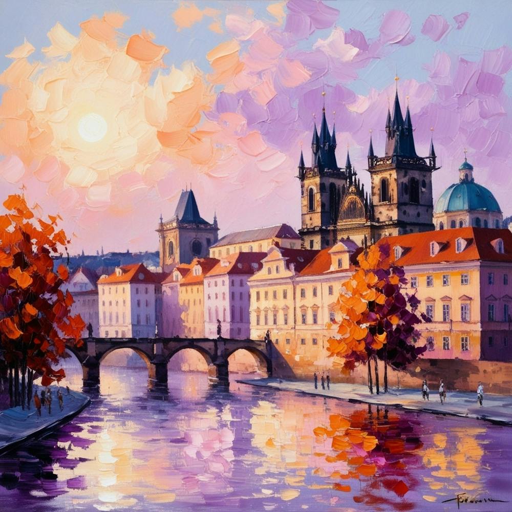 Sunset In Prague