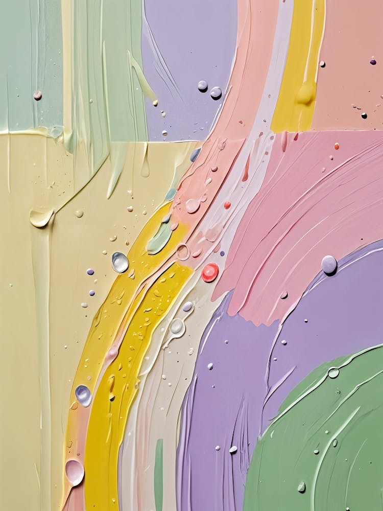 Pastel Paint And Droplets no6
