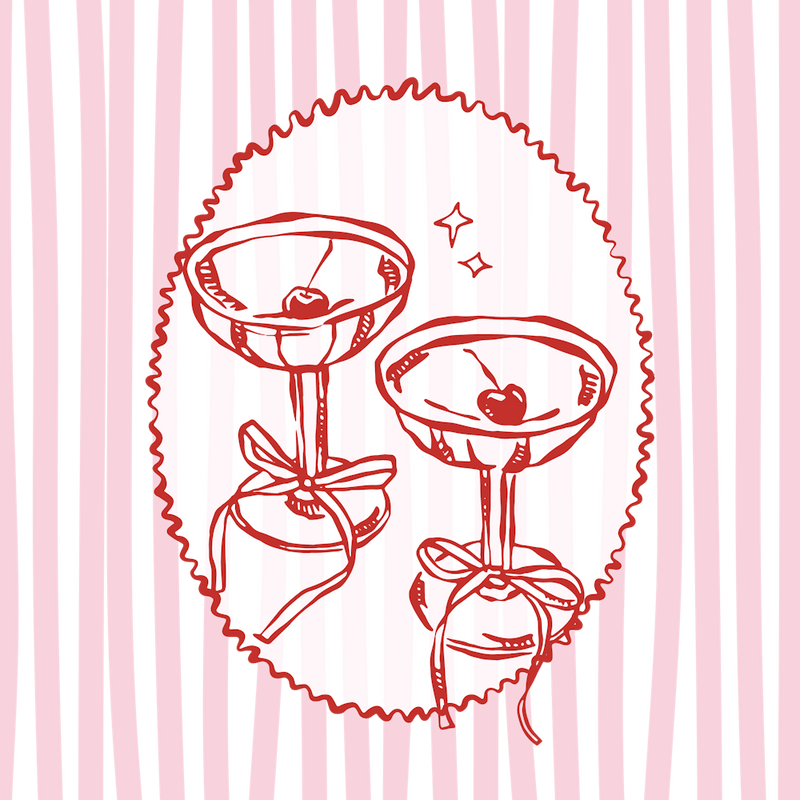 Verres à Cocktail Cerise