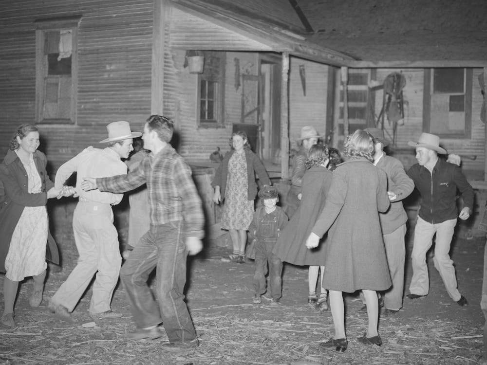 Swing Game At Play Party In Mcintosh County, Oklahoma, See General Caption 26 By Russell Lee