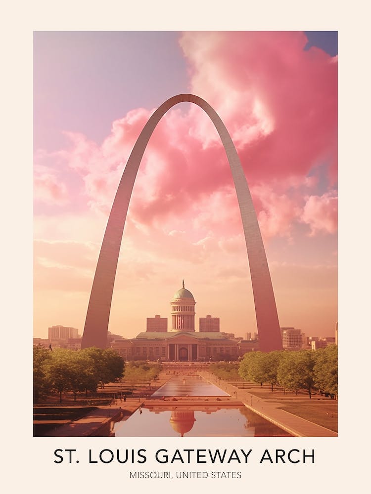 The St Louis Gateway Arch Missouri United States Travel Poster
