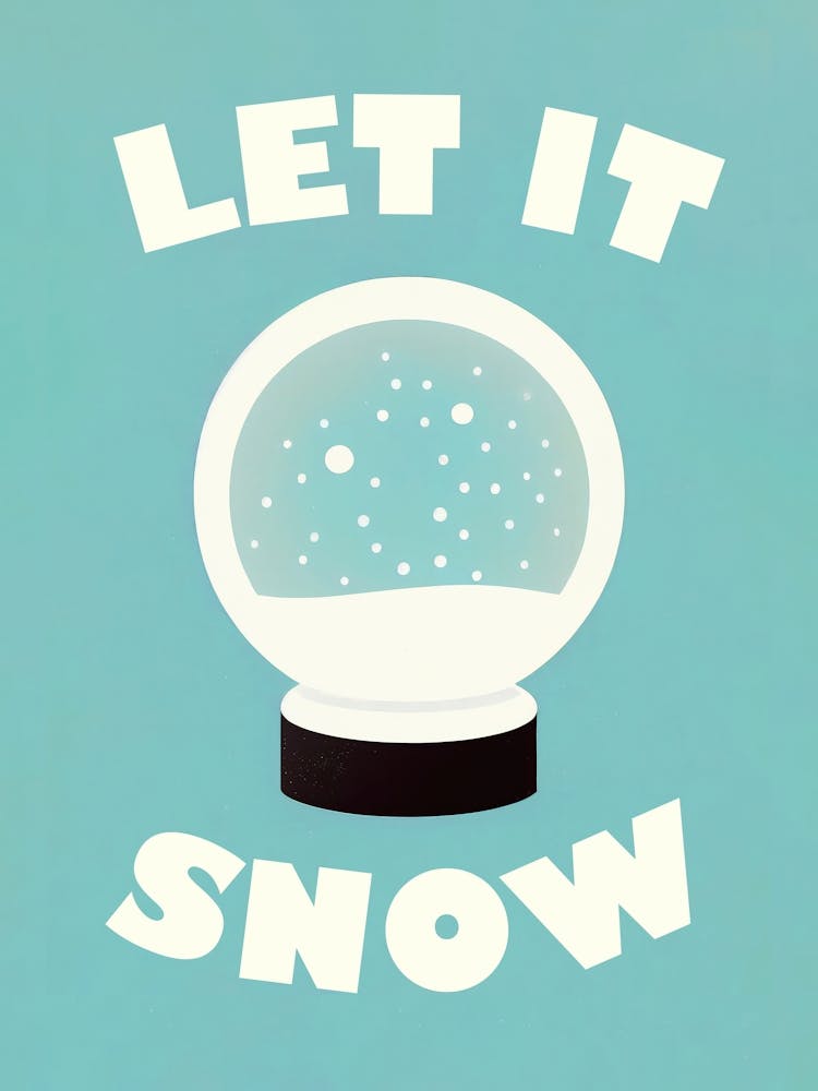 Let It Snow Retro Poster Winter Wonderland