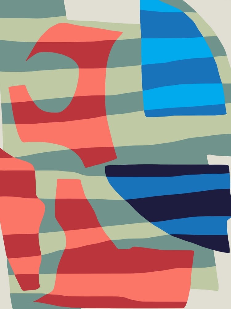 Abstract Stripe Minimal Collage 5