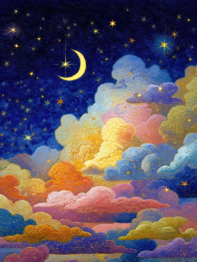 Cloudy Night Sky