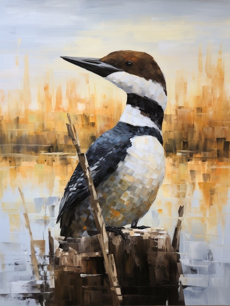 Bird Painting Common Loon 1