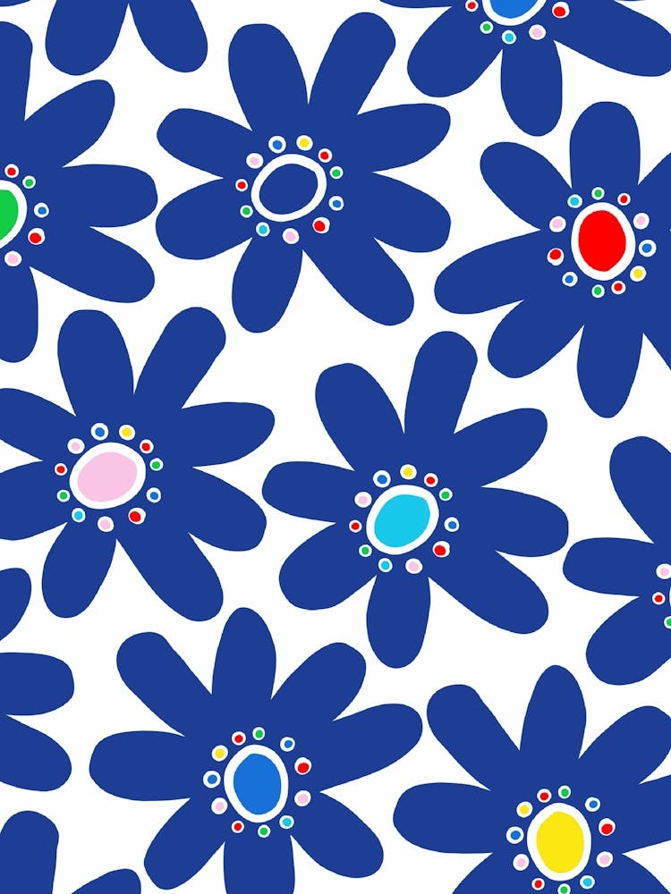 Marineblaue coole Blumen