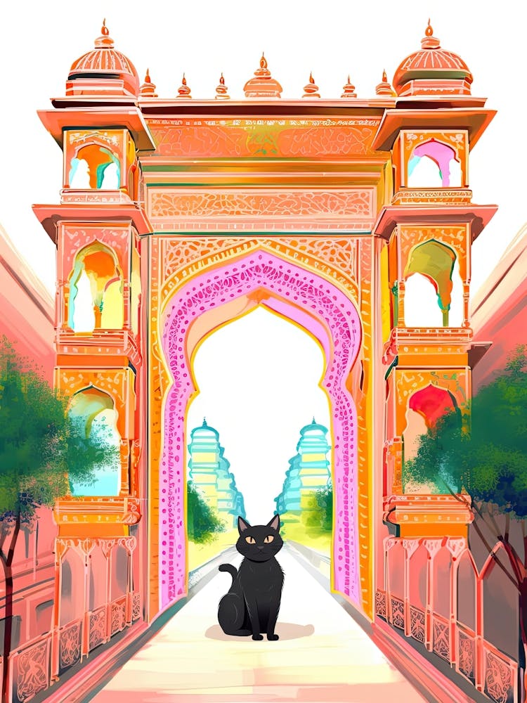 Black Cat At Patrika Gate   Indian Door 2