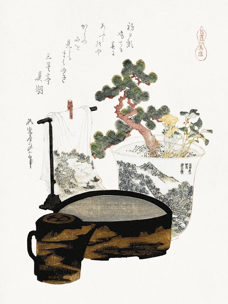 Tea Table (1822), Katsushika Hokusai