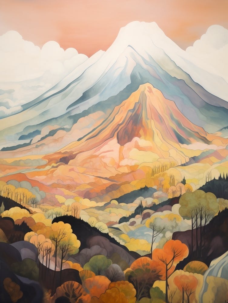 Mount Meru Tanzania 3 Mountain Painting
