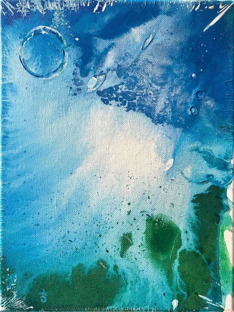 Environmental Blue and Green Painting # 7