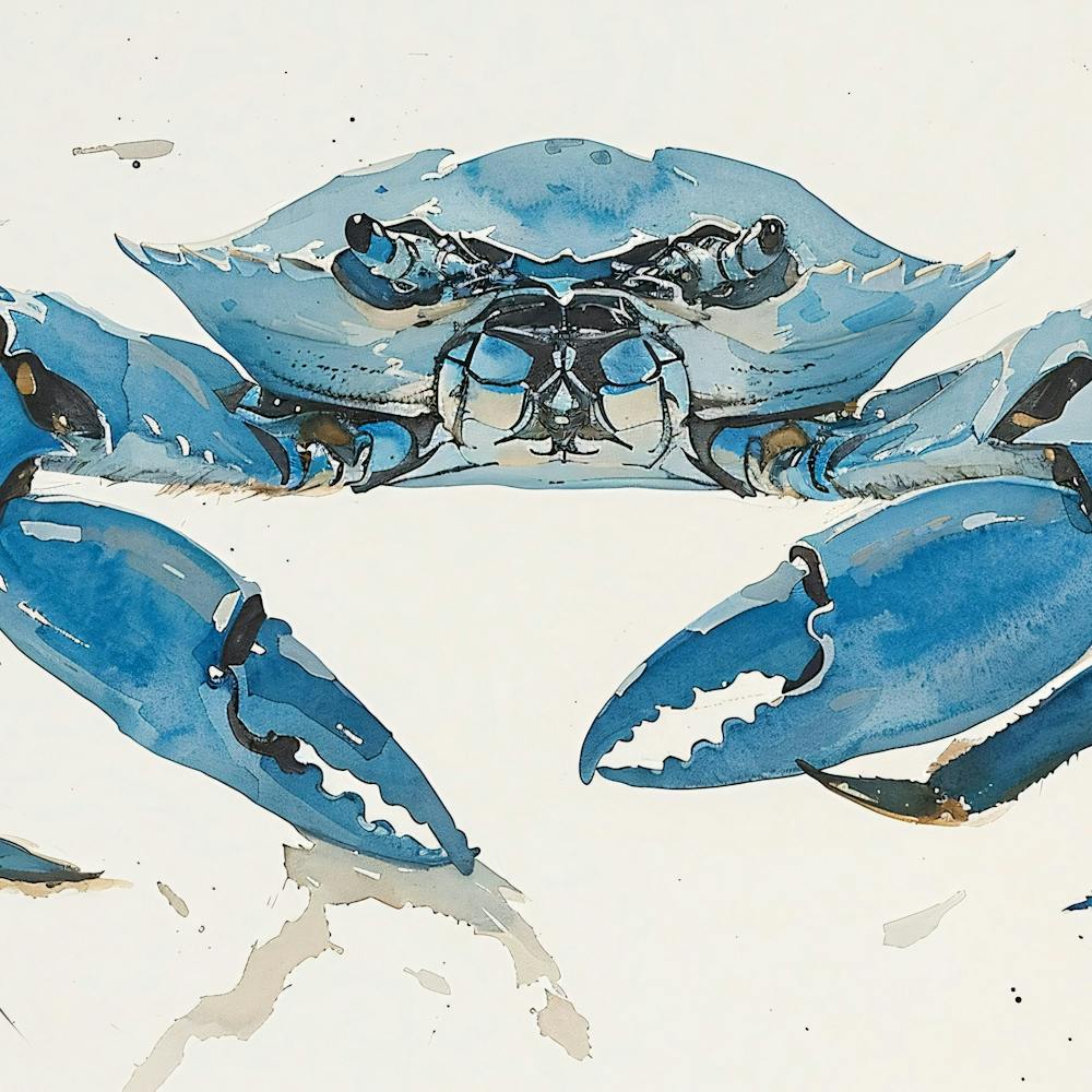 Editorial Art White Background Crab Canon