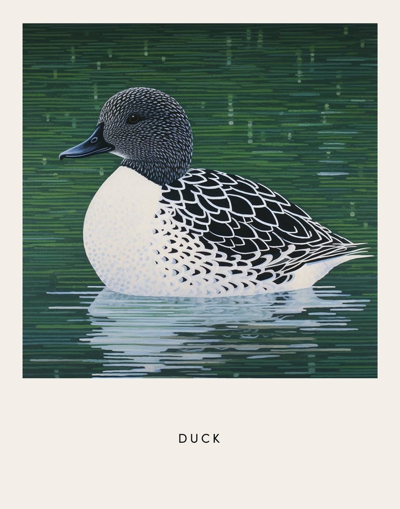 Ohara Koson Inspired Bird Painting Duck 3 Poster