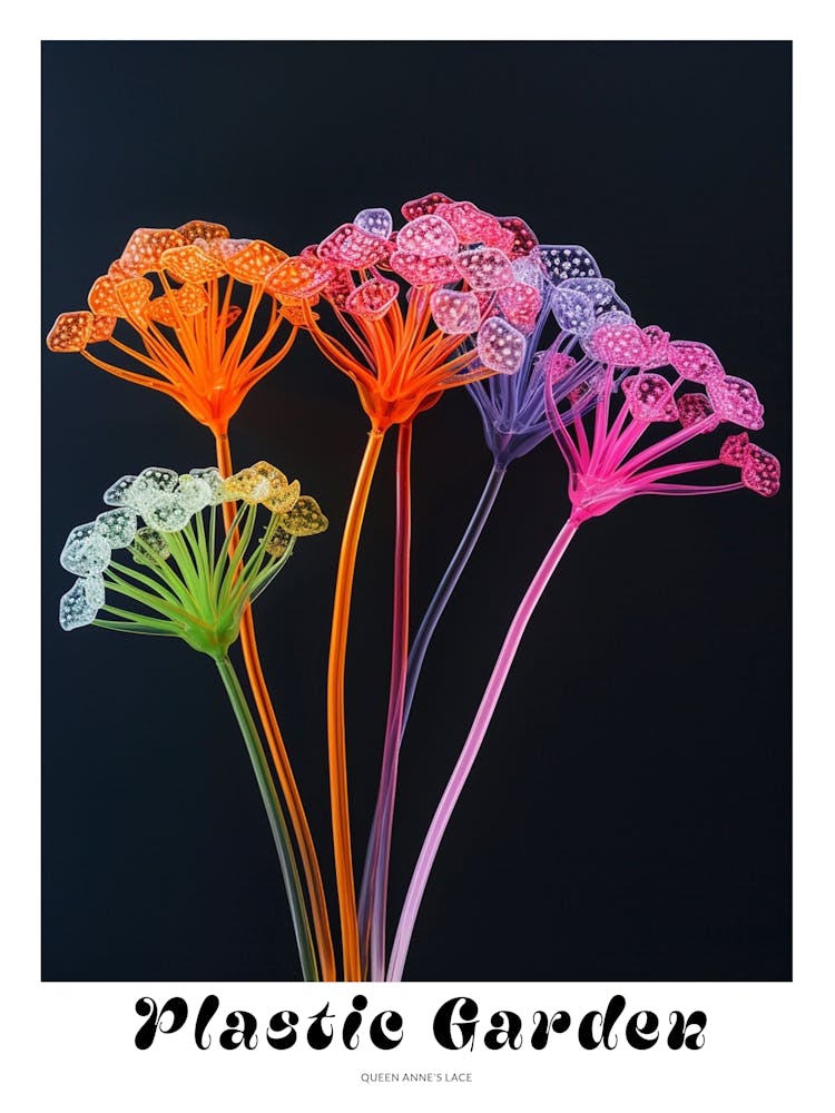 Bright Inflatable Flowers Poster Queen Annes Lace