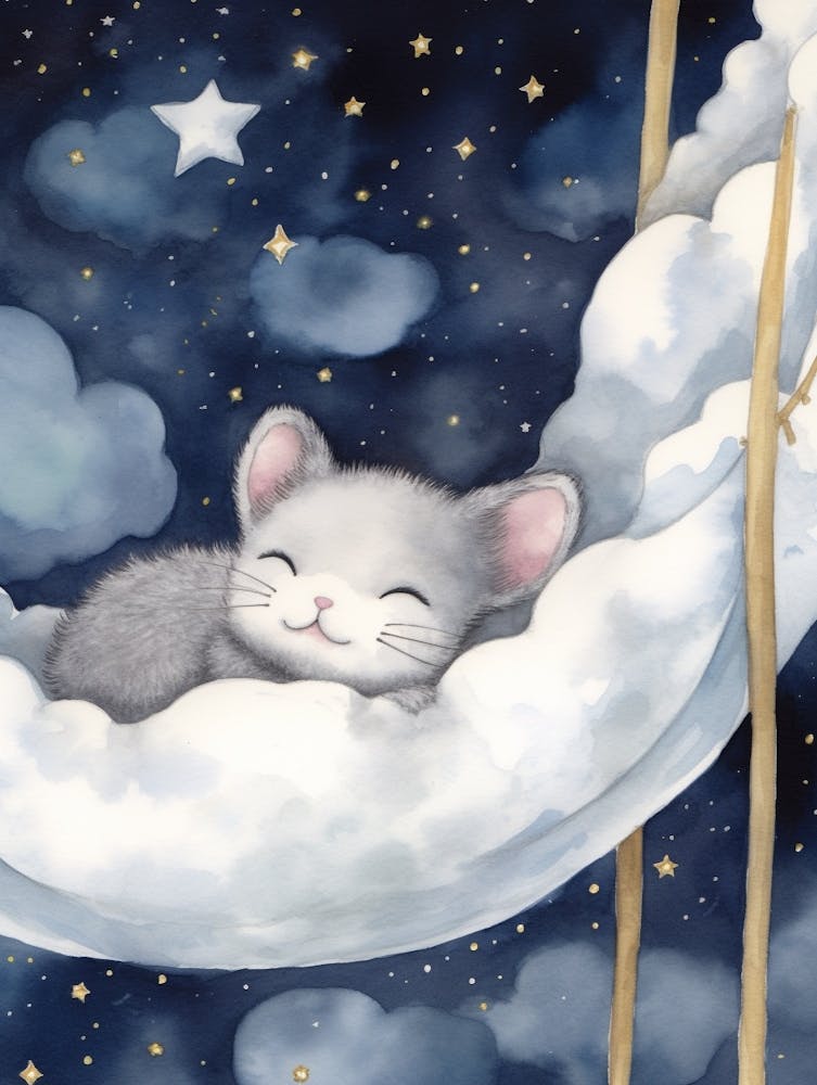 Baby Chinchilla 2 Sleeping In The Clouds