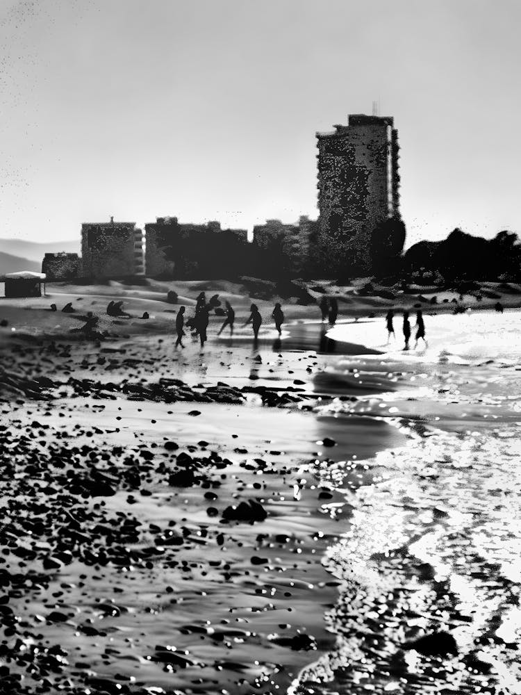 Black And White Beach 13