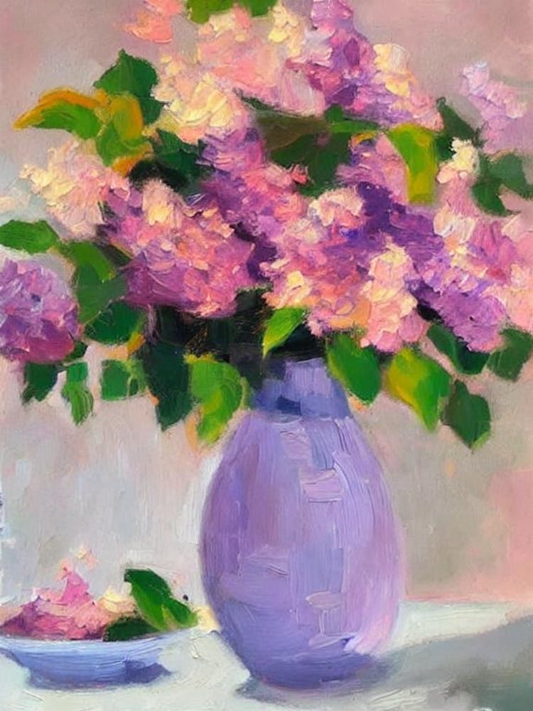 Lilac  Matisse Style Flower