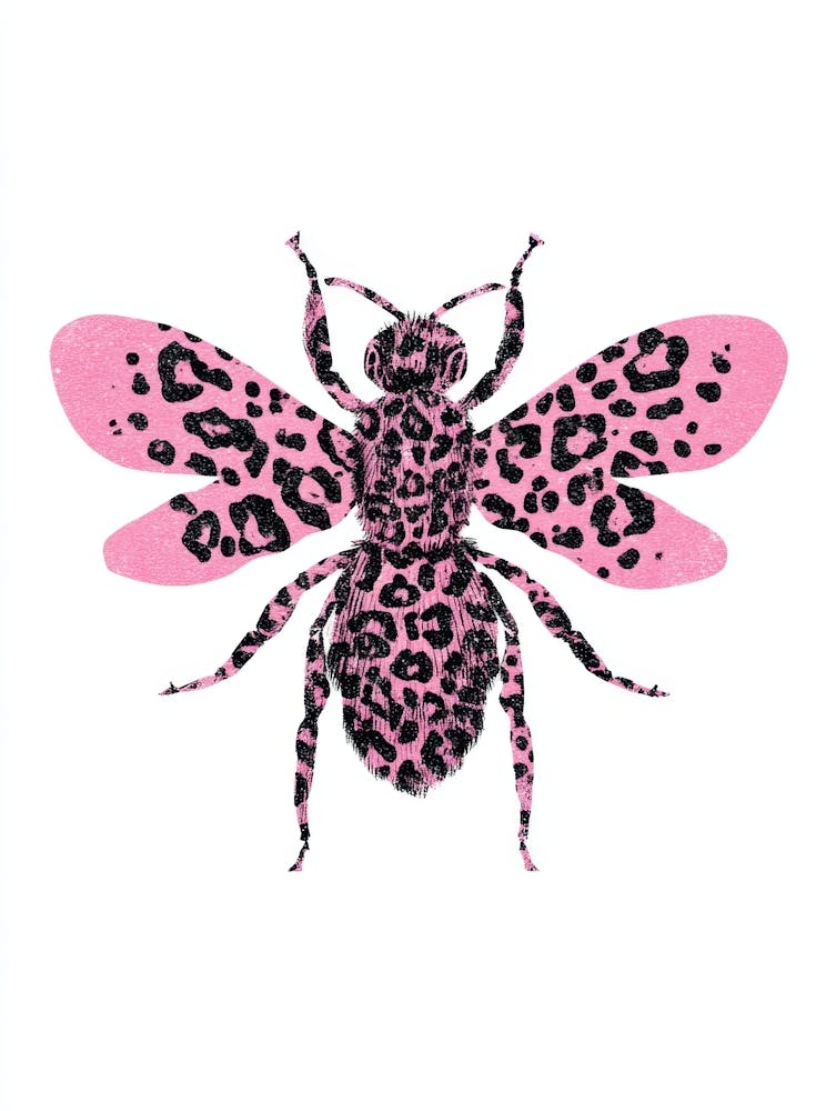 Pink Leopard Bee 2