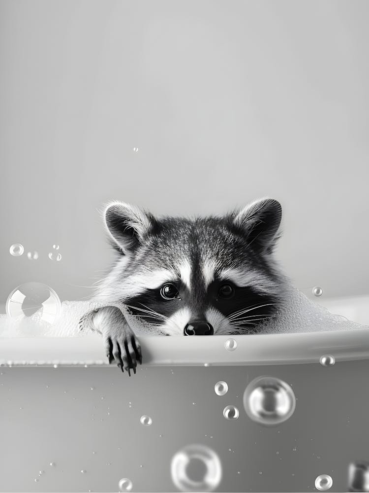 Raccoon In The Bath 2