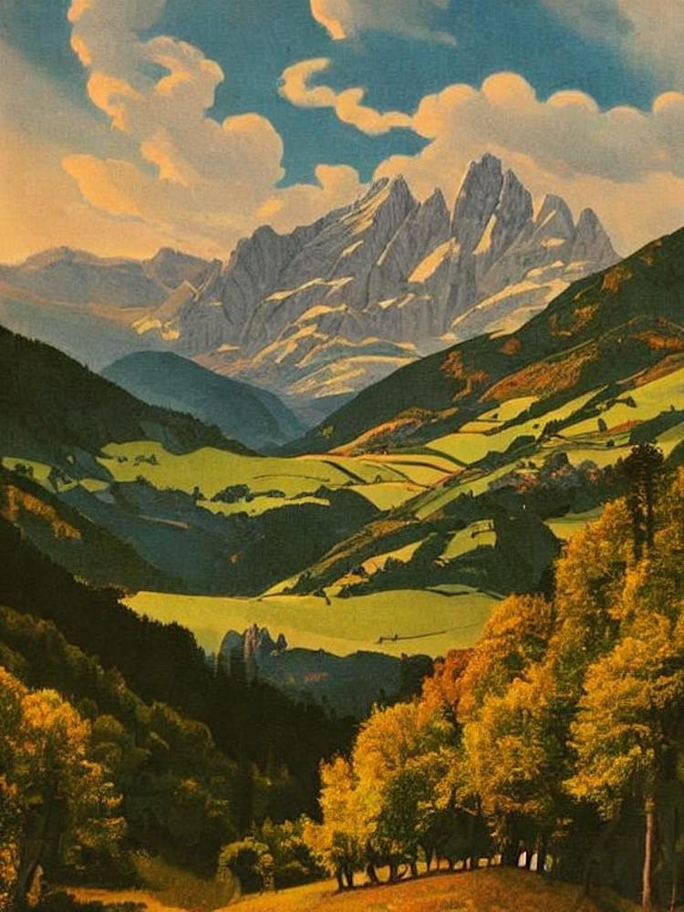 Pyrénées National Park 2 France Vintage Poster