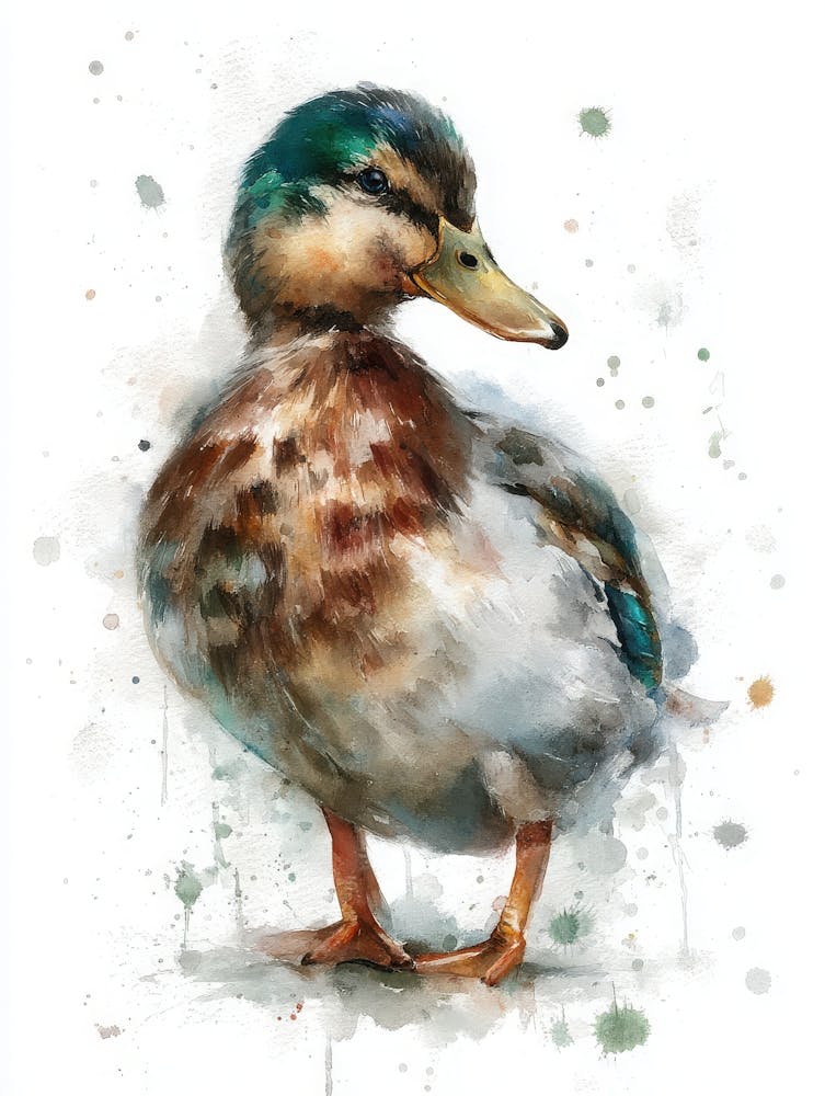 Aihrgdesign Isolated Watercolor Painting Of Birds Duck With S 529cccb6 D2f0 4907 9eed Facf9809c5d3 2