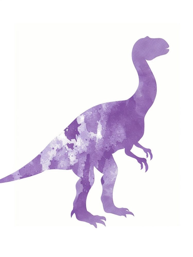 Purple Dinosaur Silhouette