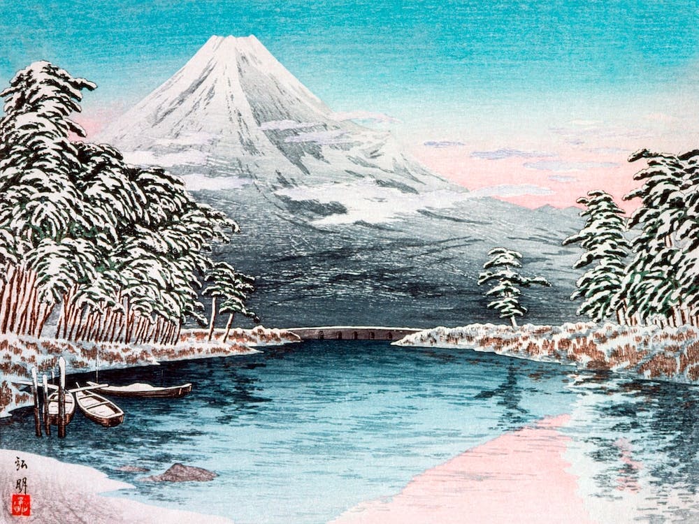 Mt Fuji Now Scene, Hiroaki Takahashi Vintage Japanese