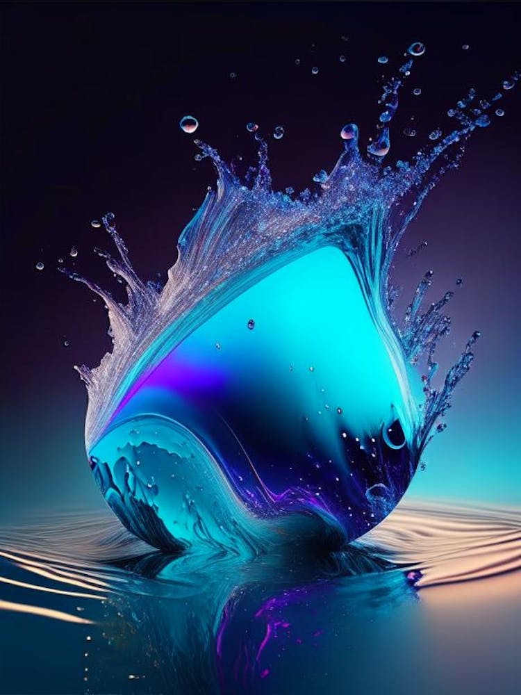 Water Splatter, Water, Waterscape Holographic 1