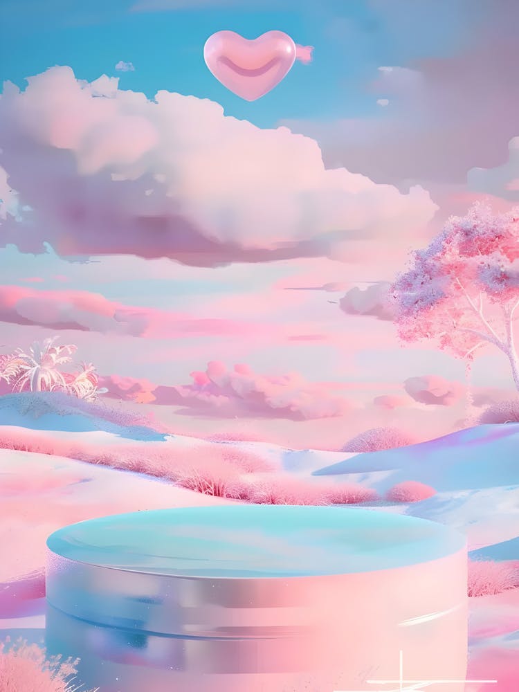 Pink Sky With Clouds