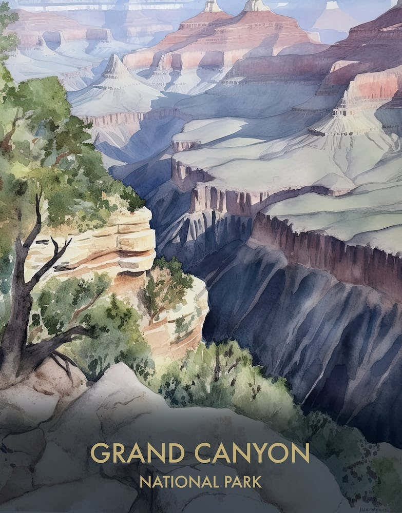 Grand Canyon National Park Watercolour 3