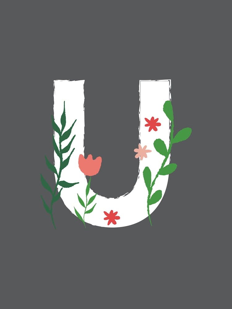 Bedroom Decor White Floral Letters 21