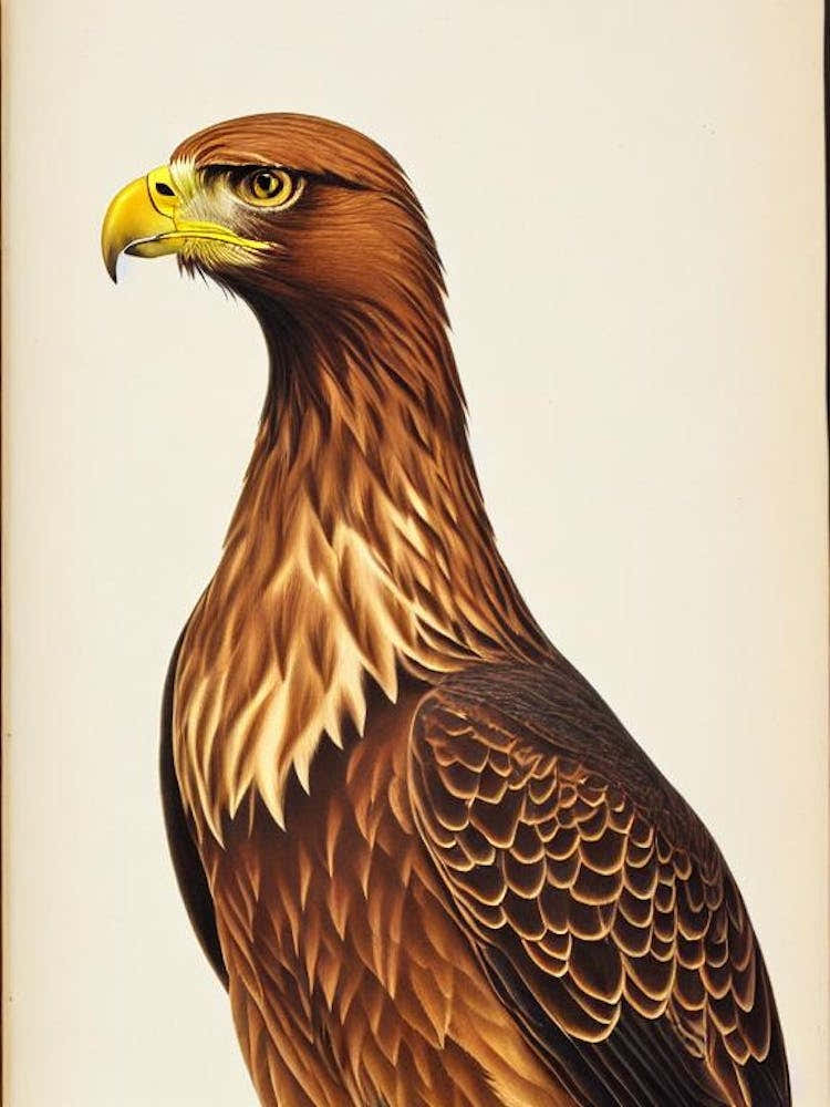 Golden Eagle James Audubon Vintage Style Bird